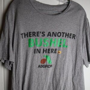 Asgrow Seed Maternity Shirt Womens L/XL There's Another Bushel in Here Gray Tee